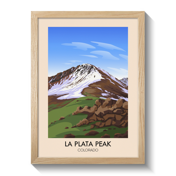 La Plata Peak Colorado USA Travel Poster