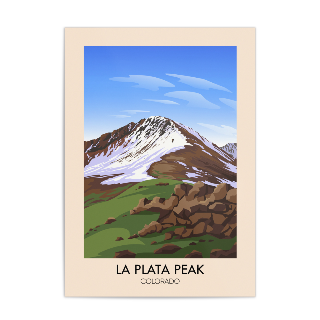 La Plata Peak Colorado USA Travel Poster
