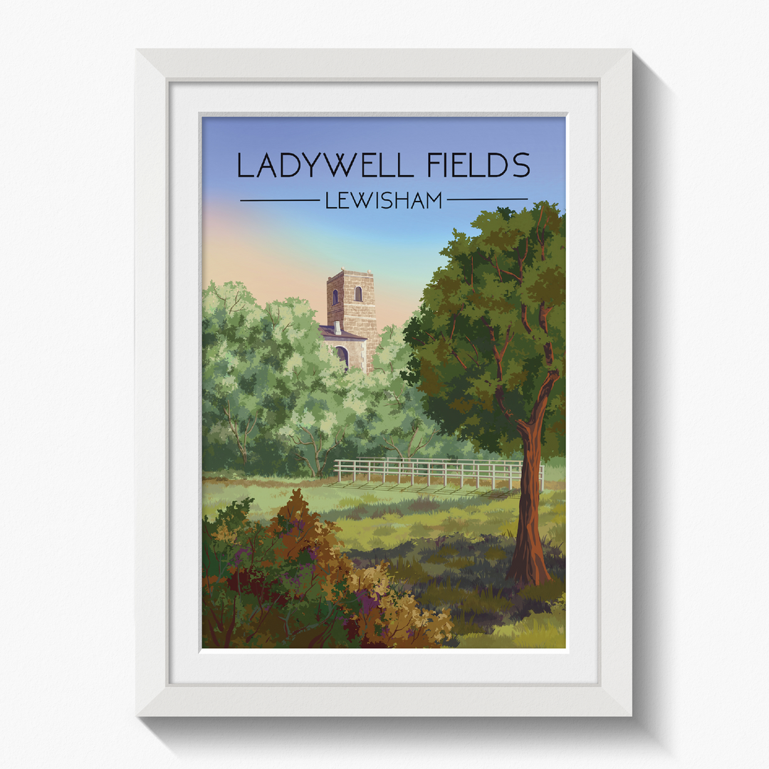 Ladywell Fields London Travel Poster