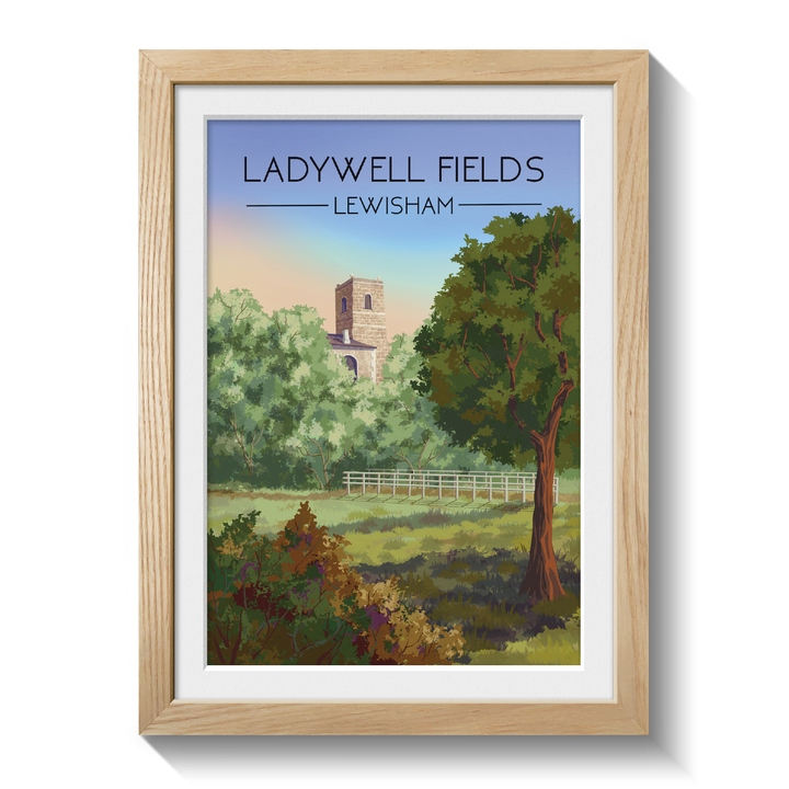 Ladywell Fields London Travel Poster