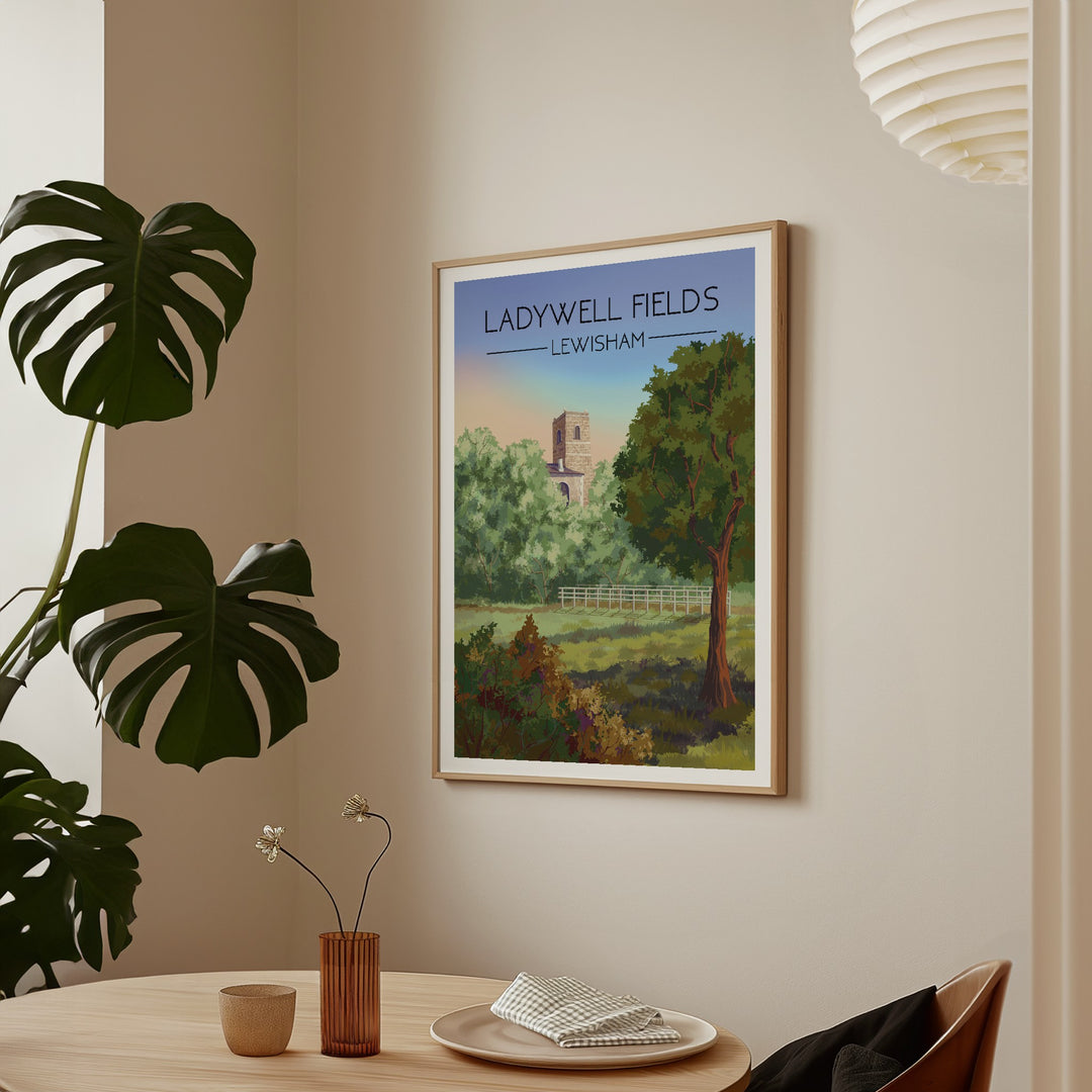 Ladywell Fields London Travel Poster