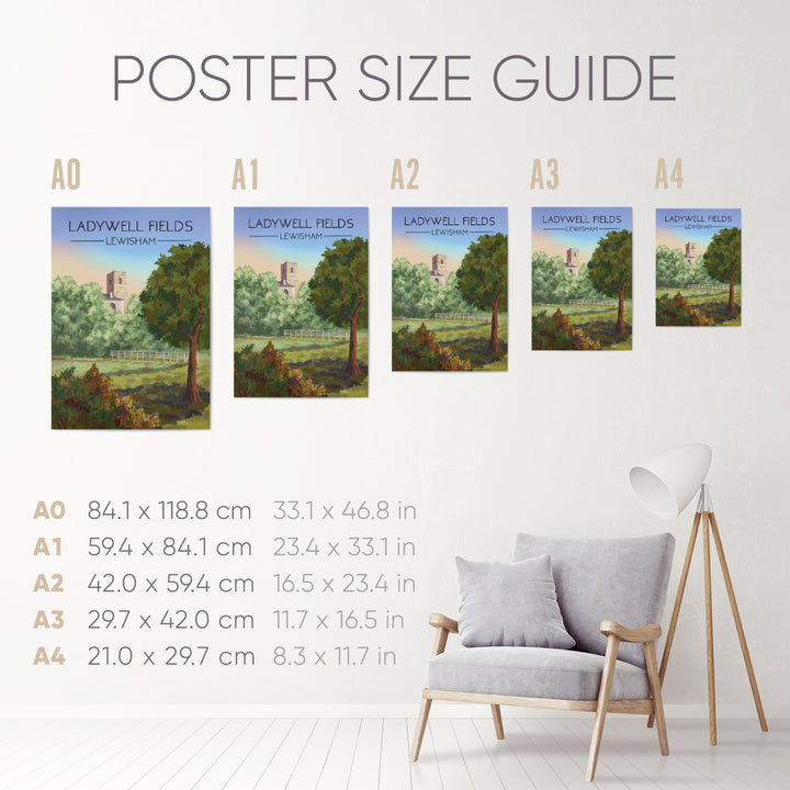 Ladywell Fields London Travel Poster