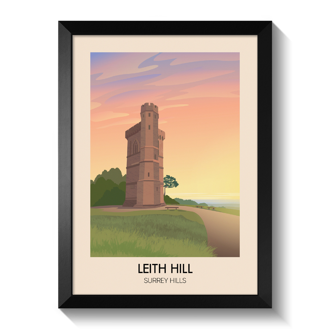 Leith Hill Surrey Hills Travel Poster