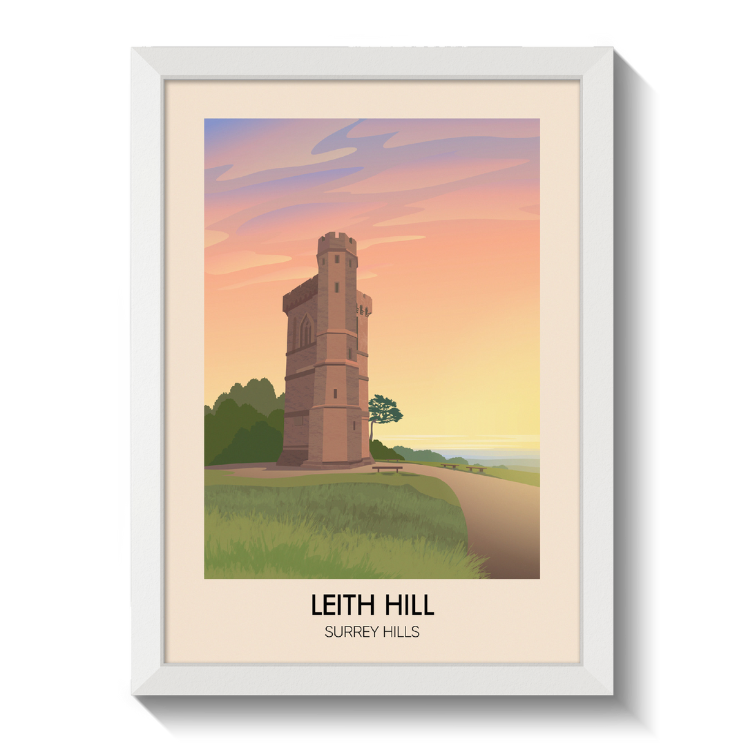 Leith Hill Surrey Hills Travel Poster