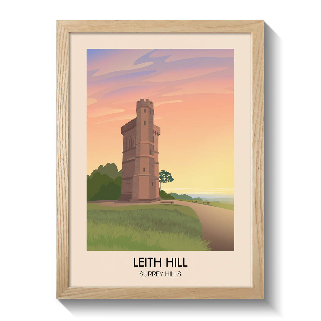 Leith Hill Surrey Hills Travel Poster