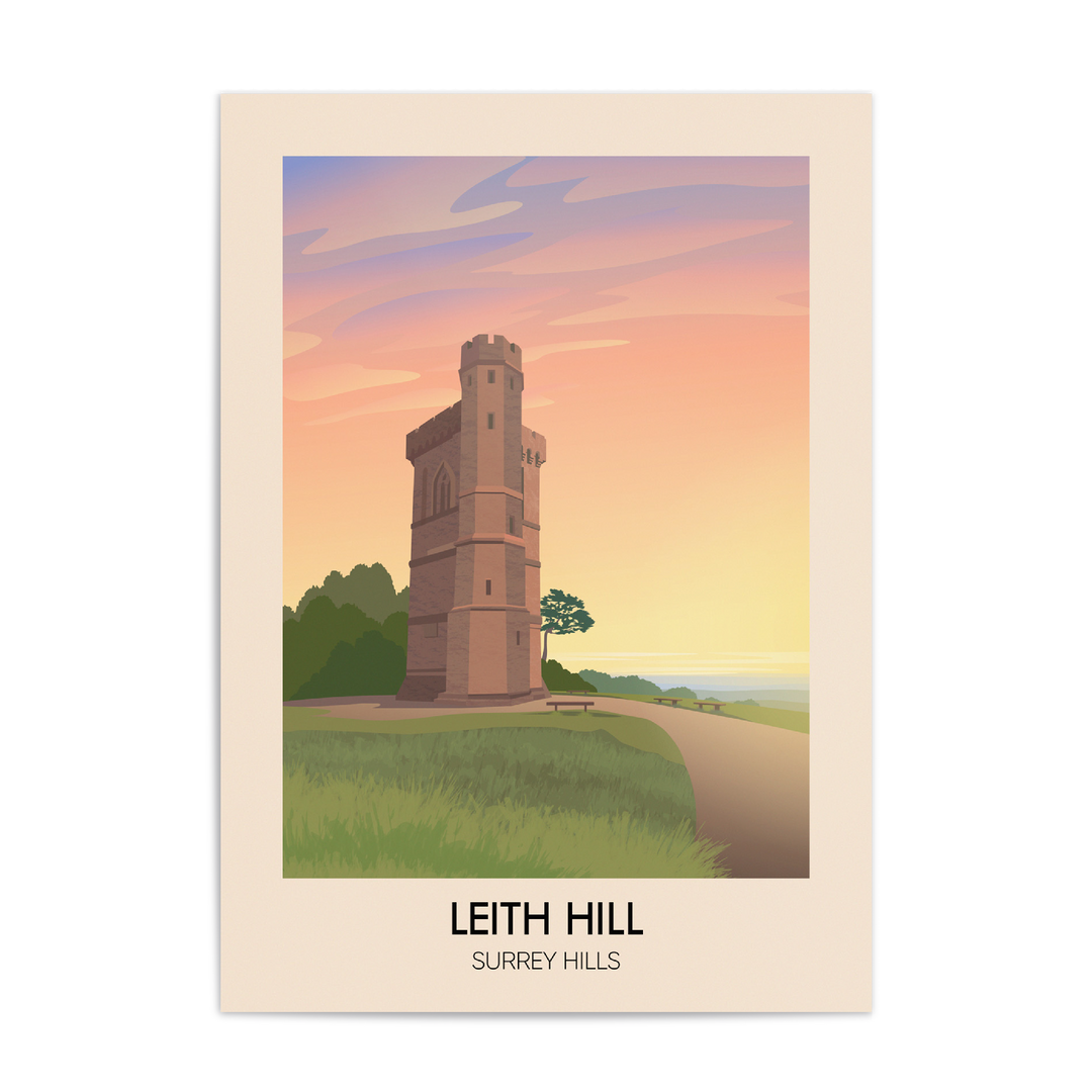 Leith Hill Surrey Hills Travel Poster