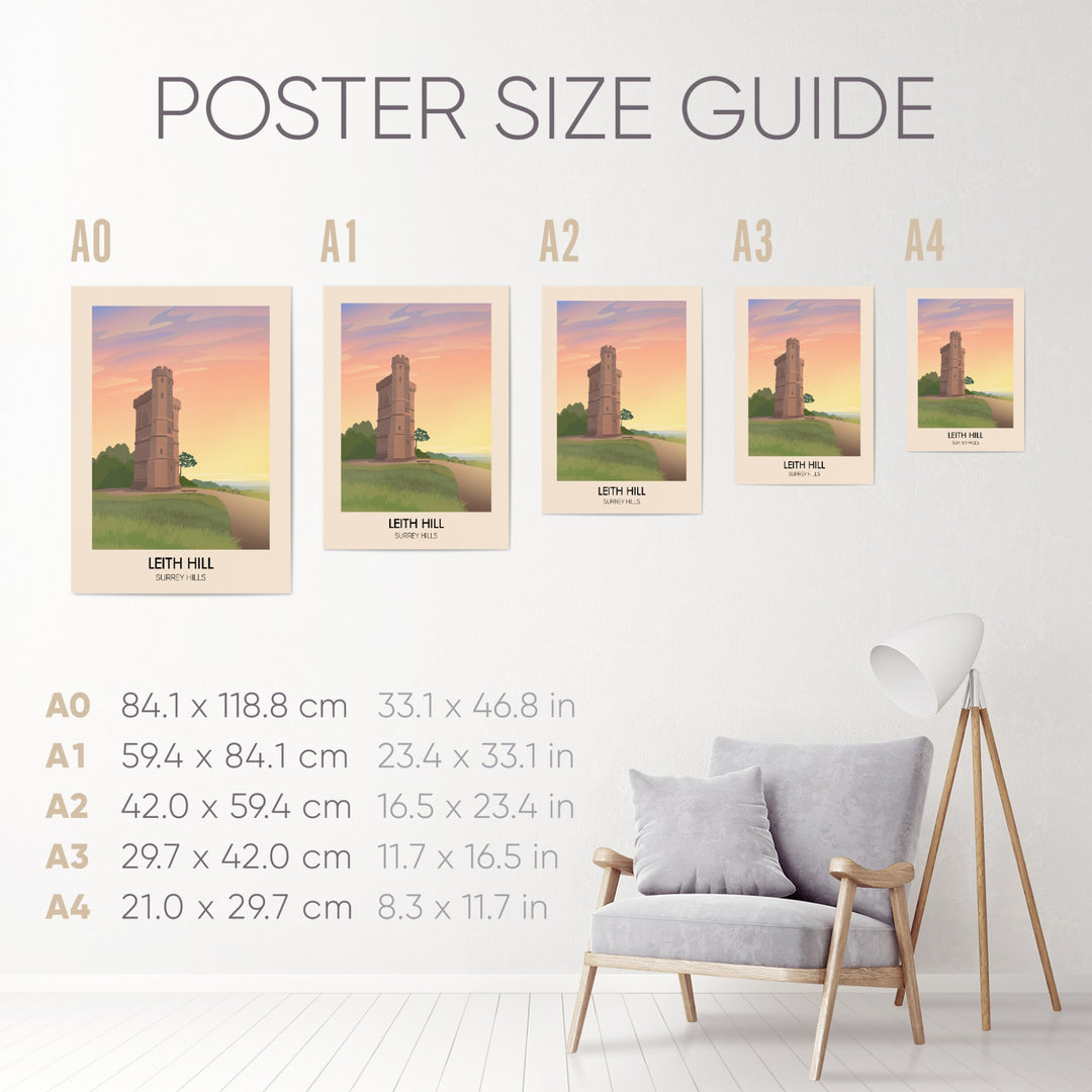 Leith Hill Surrey Hills Travel Poster