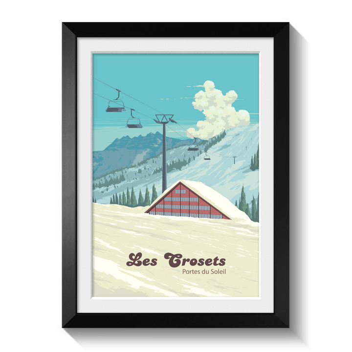 Les Crosets Portes du Soleil Switzerland Ski Resort Travel Poster