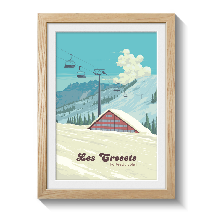 Les Crosets Portes du Soleil Switzerland Ski Resort Travel Poster