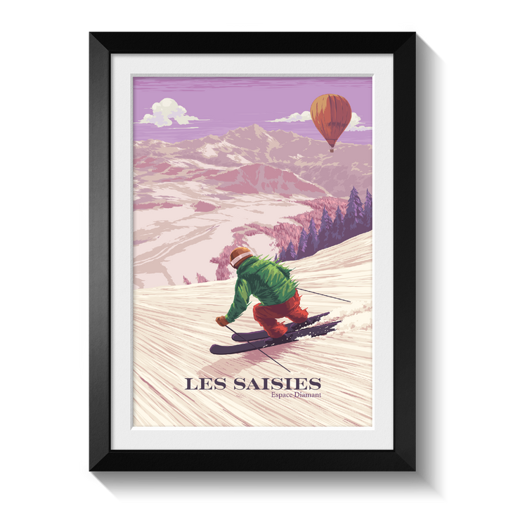 Les Saisies France Ski Resort Poster