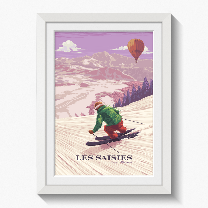 Les Saisies France Ski Resort Poster