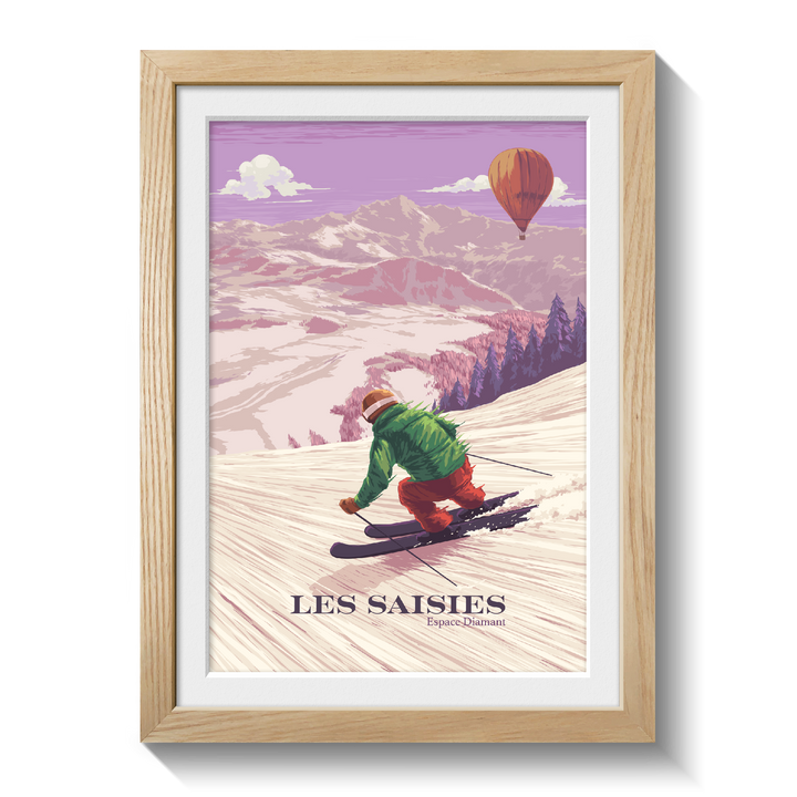 Les Saisies France Ski Resort Poster