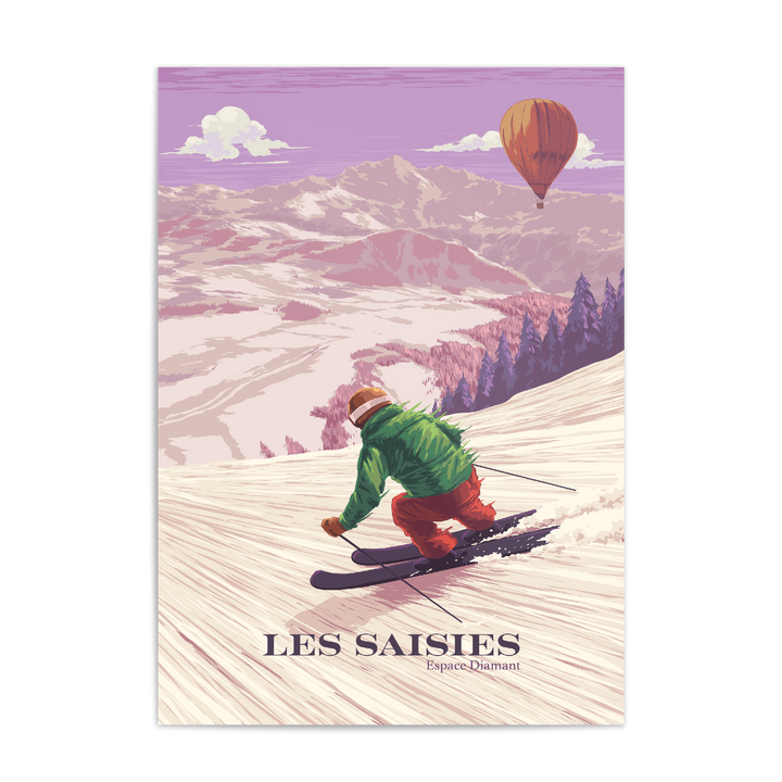 Les Saisies France Ski Resort Poster