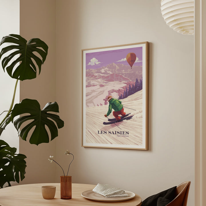 Les Saisies France Ski Resort Poster
