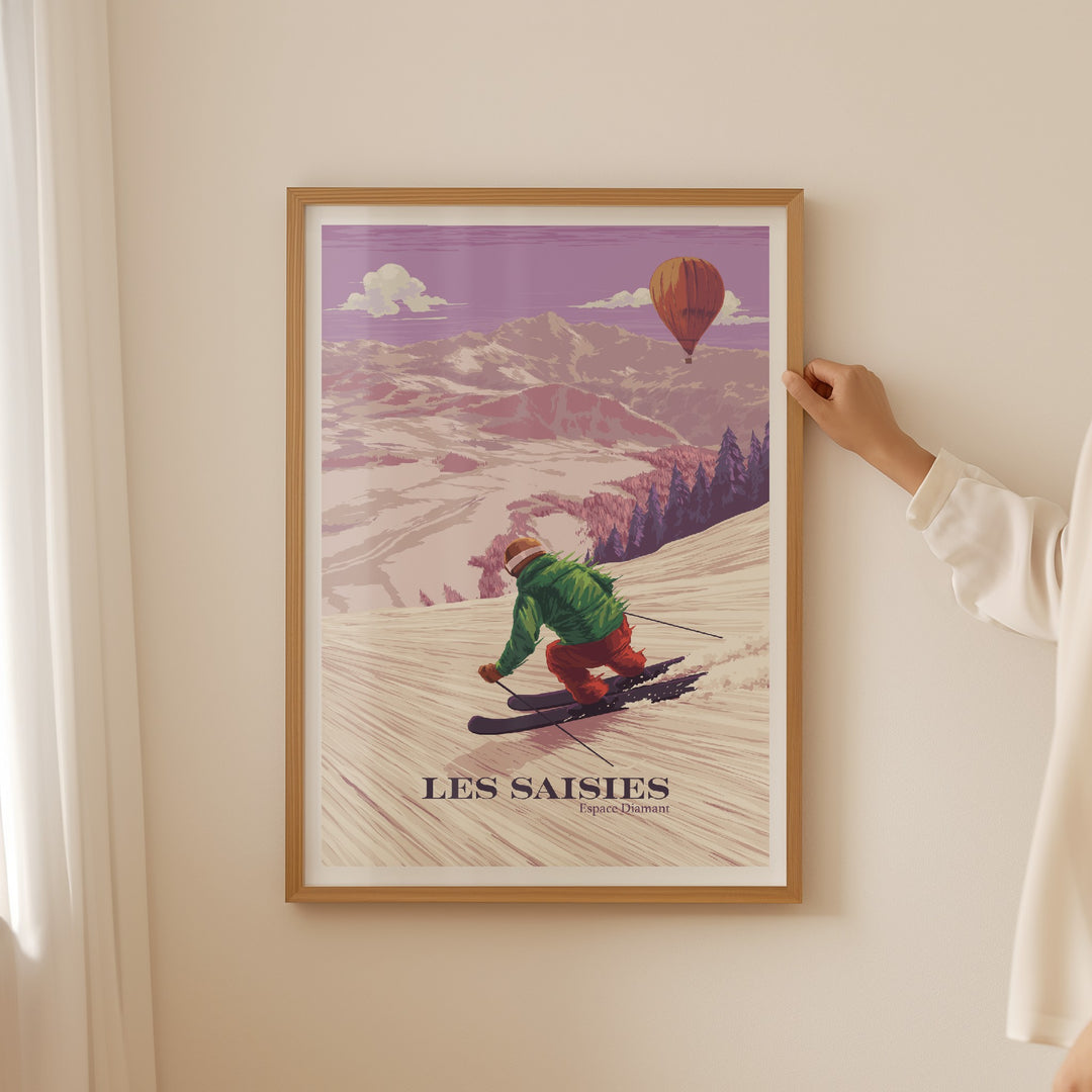 Les Saisies France Ski Resort Poster