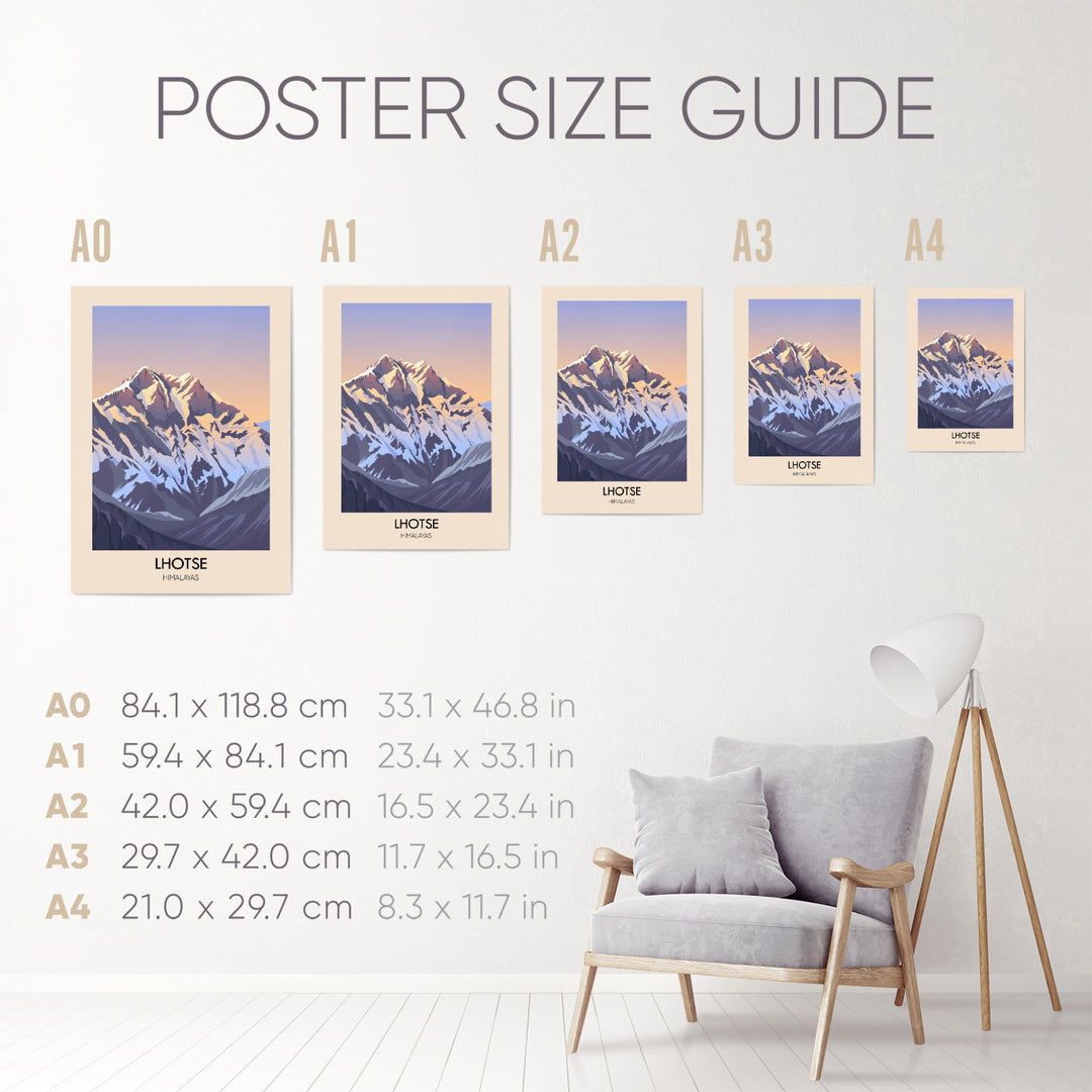 Lhotse Mountain Himalayas Poster