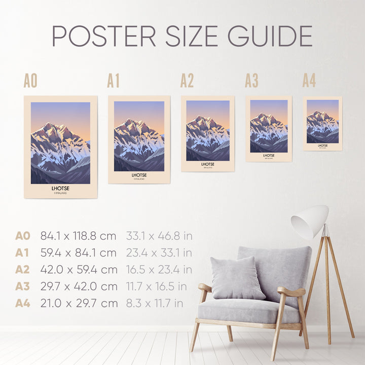 Lhotse Mountain Himalayas Poster