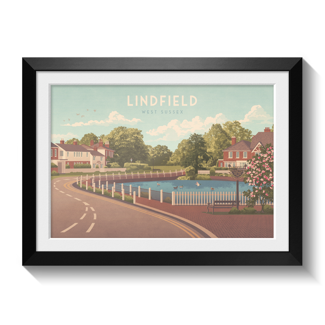 Lindfield West Sussex Travel Poster