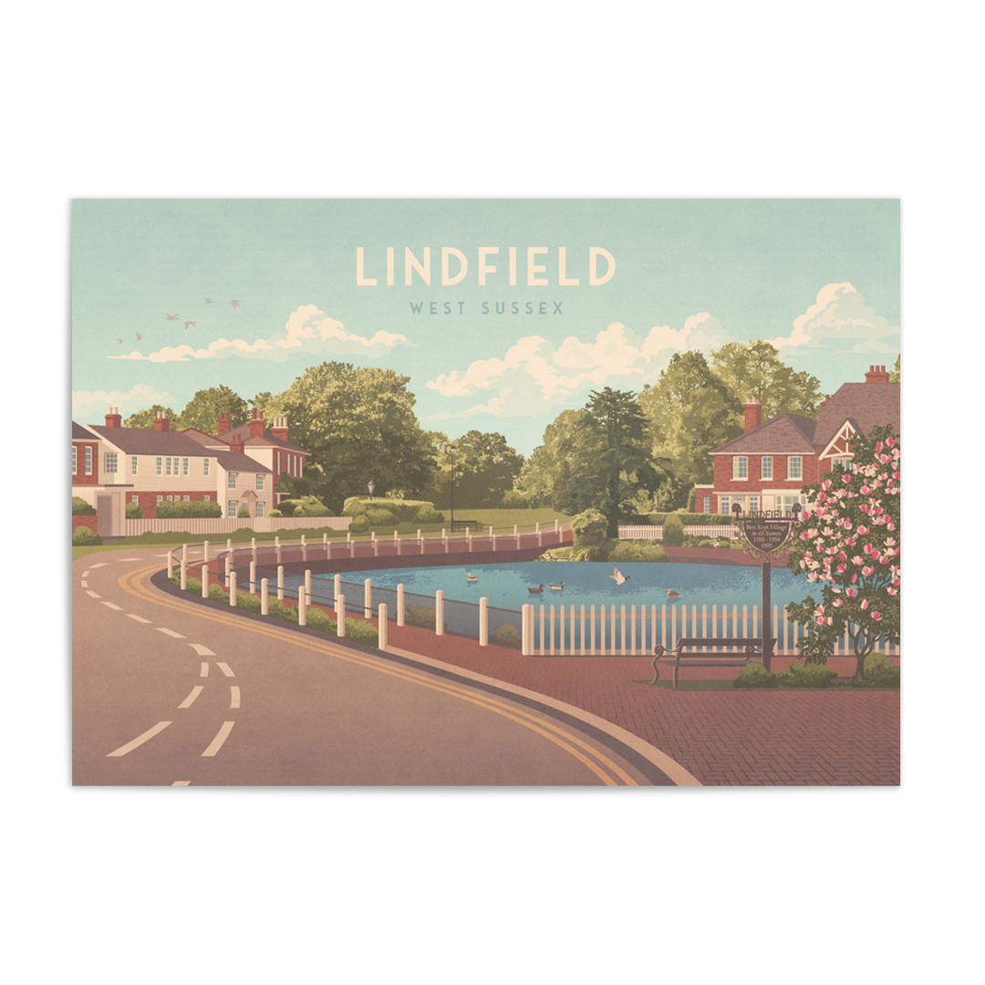 Lindfield West Sussex Travel Poster