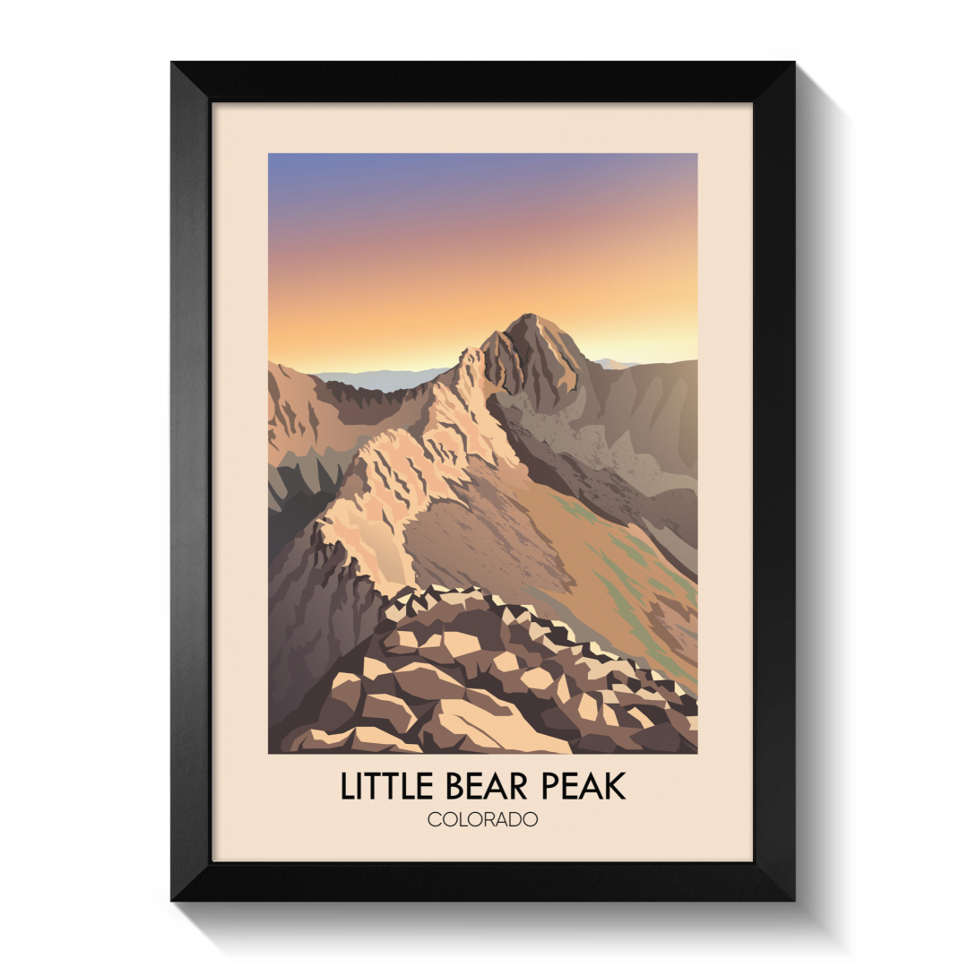 Little Bear Peak Colorado USA Travel Poster