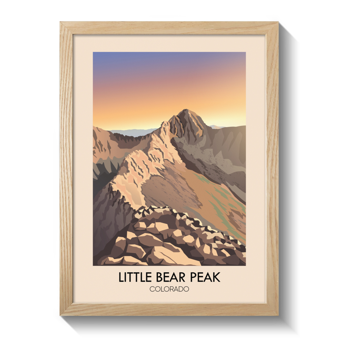 Little Bear Peak Colorado USA Travel Poster