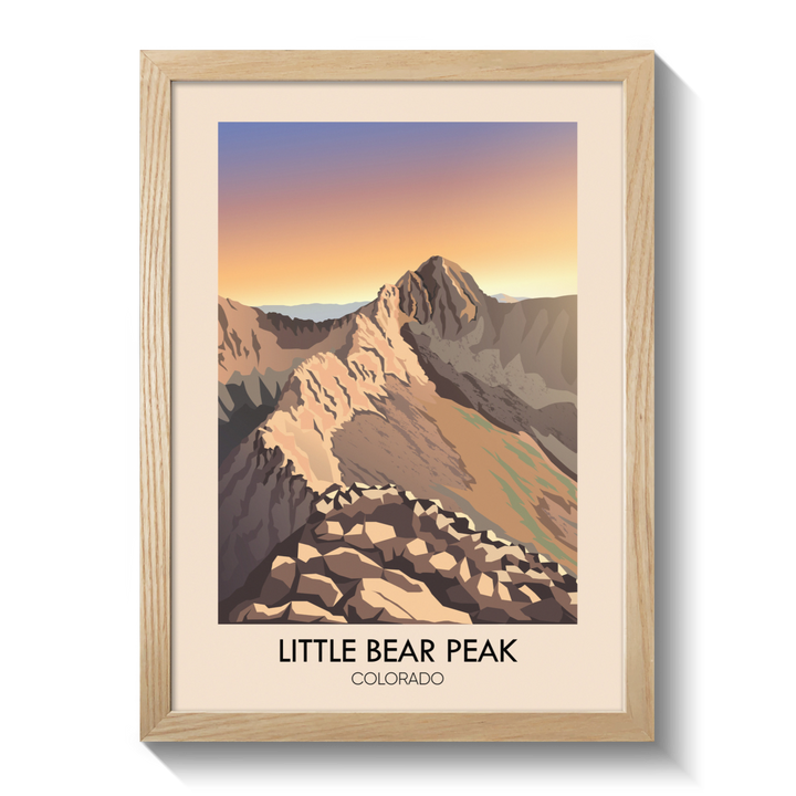 Little Bear Peak Colorado USA Travel Poster