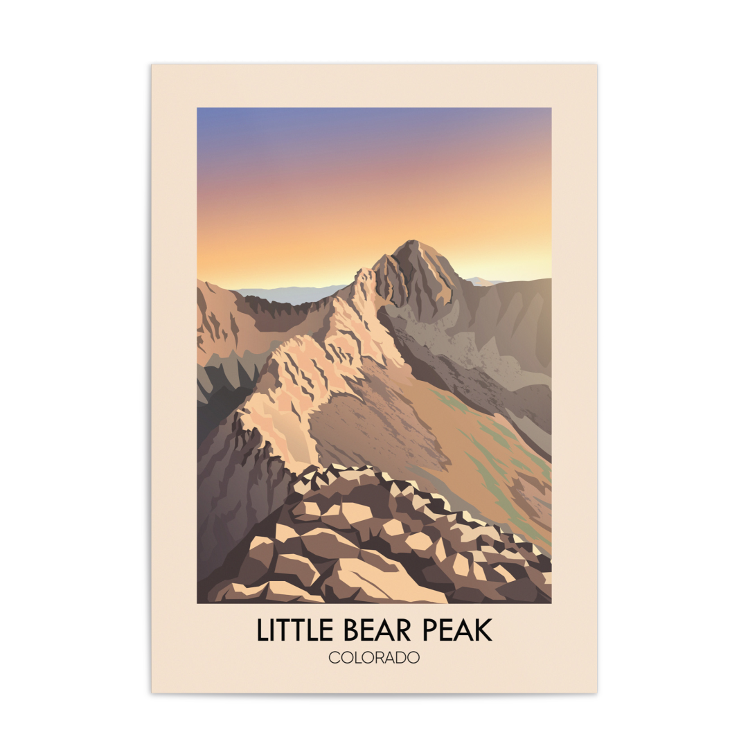 Little Bear Peak Colorado USA Travel Poster