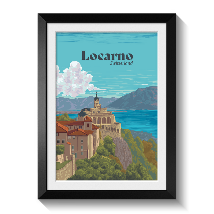 Locarno Switzerland Travel Poster