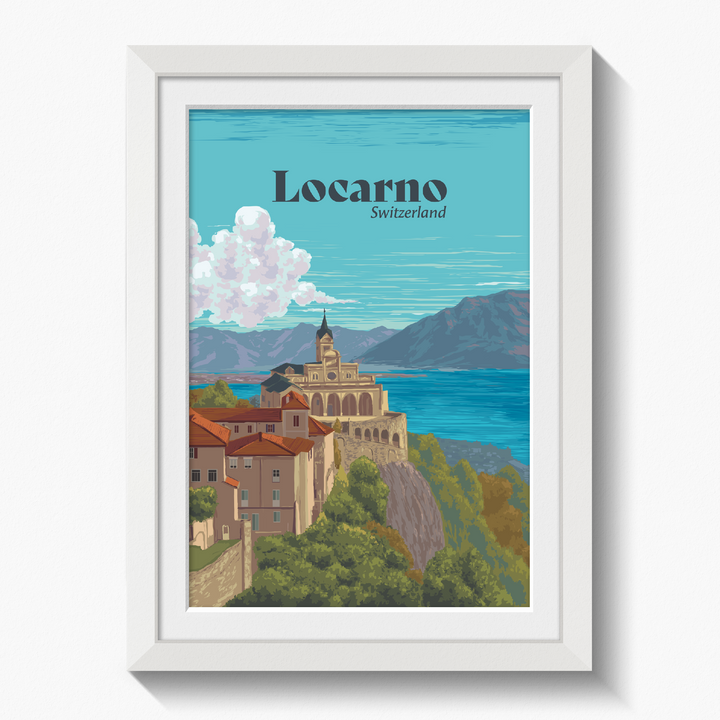 Locarno Switzerland Travel Poster