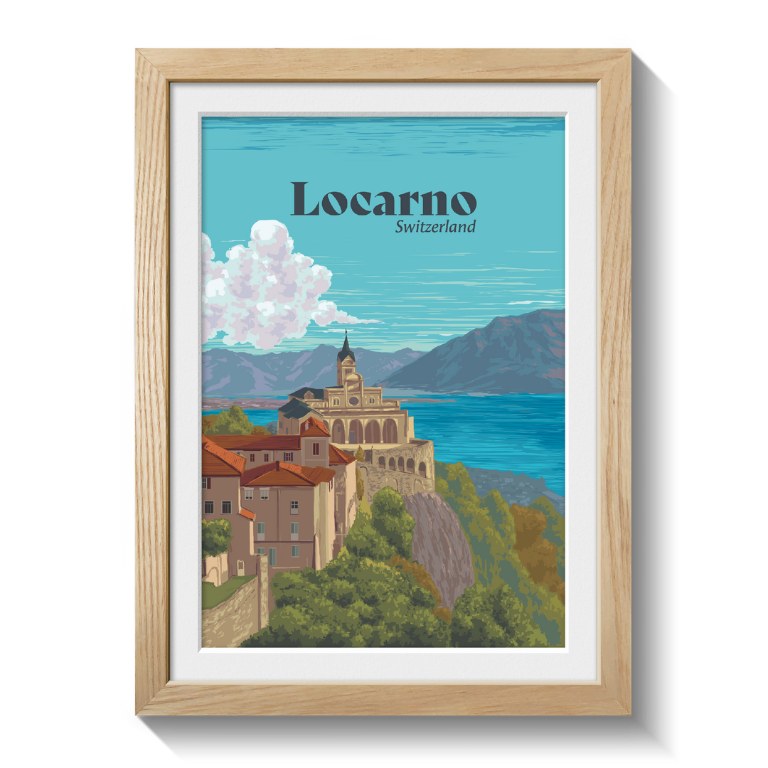 Locarno Switzerland Travel Poster