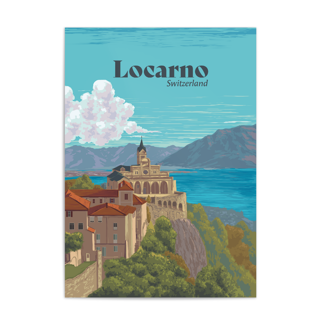 Locarno Switzerland Travel Poster