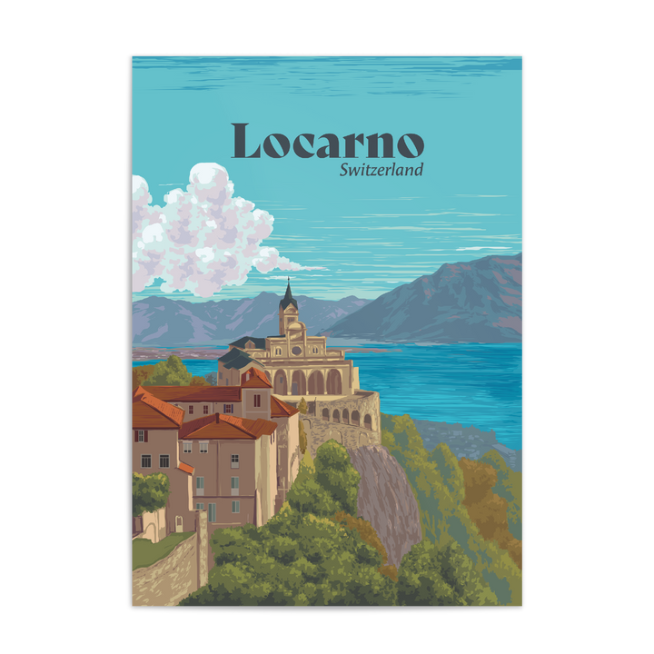 Locarno Switzerland Travel Poster