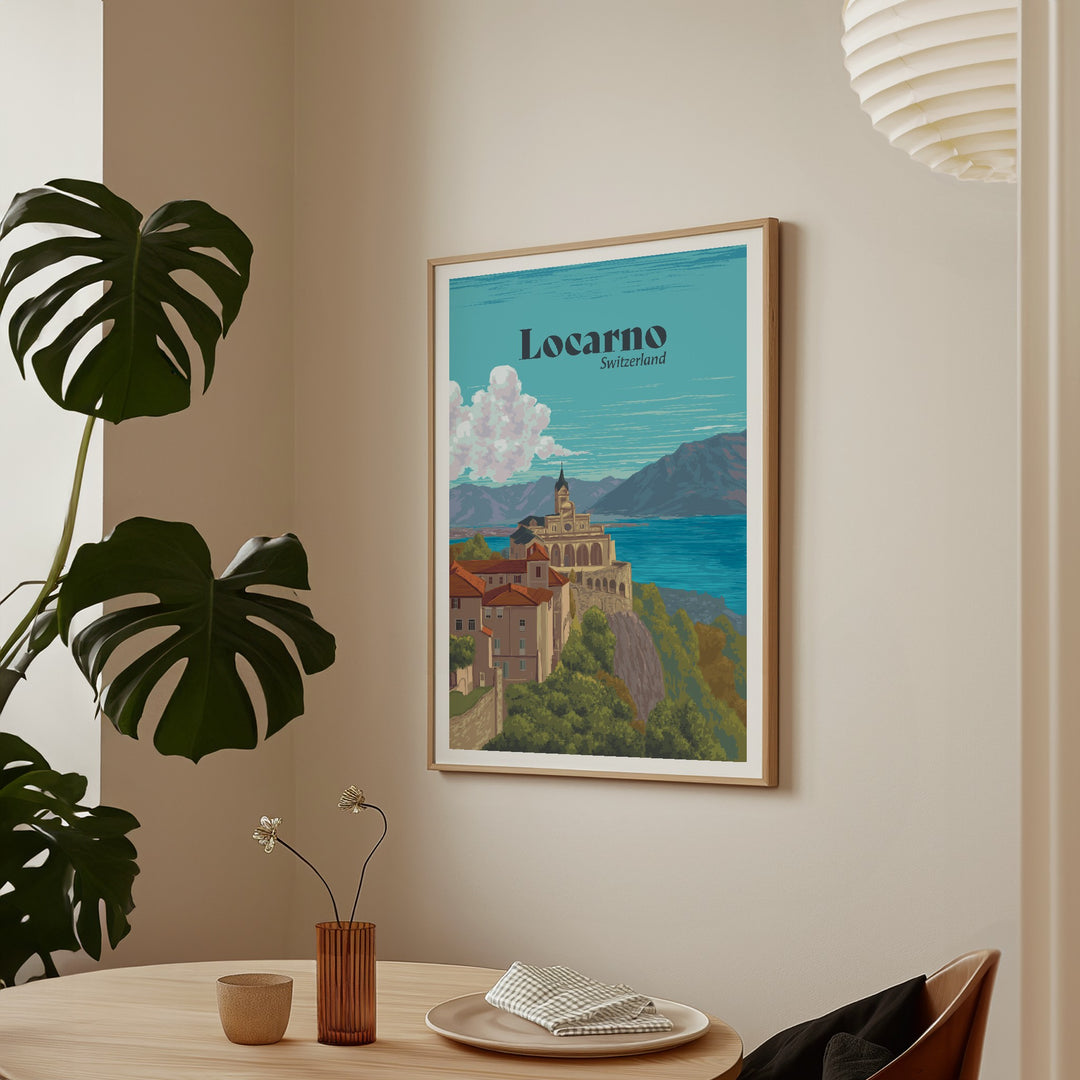 Locarno Switzerland Travel Poster