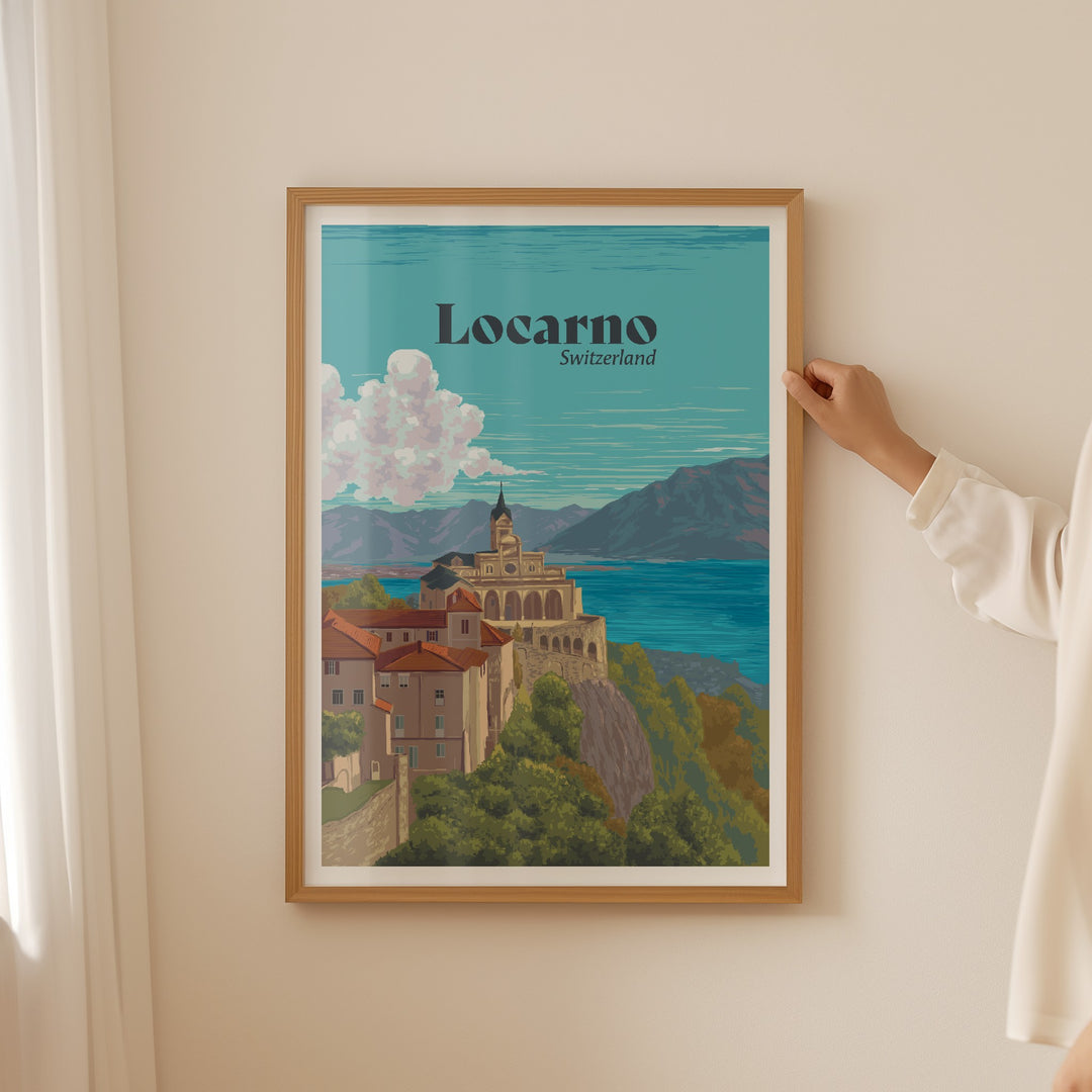Locarno Switzerland Travel Poster