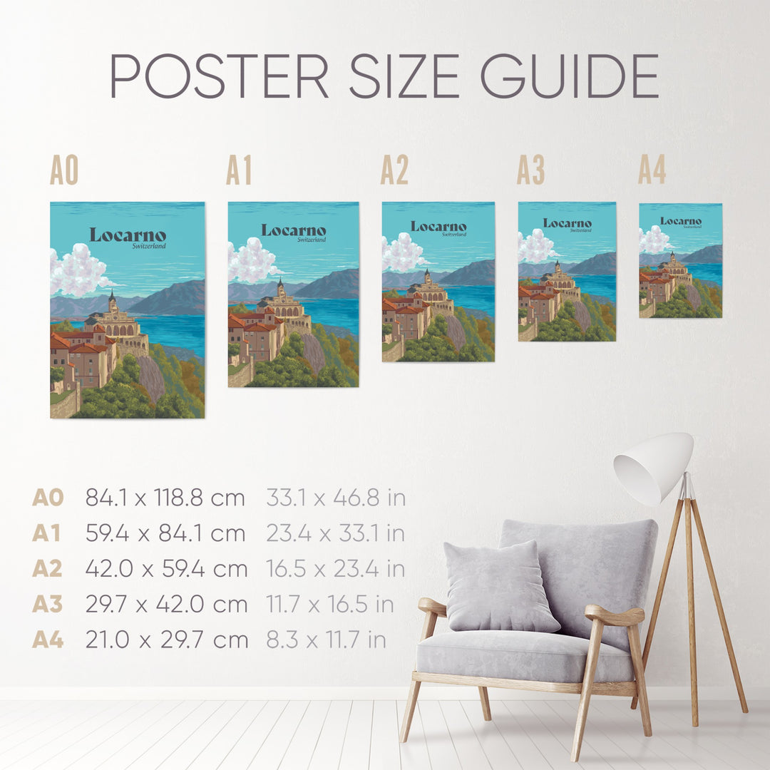 Locarno Switzerland Travel Poster