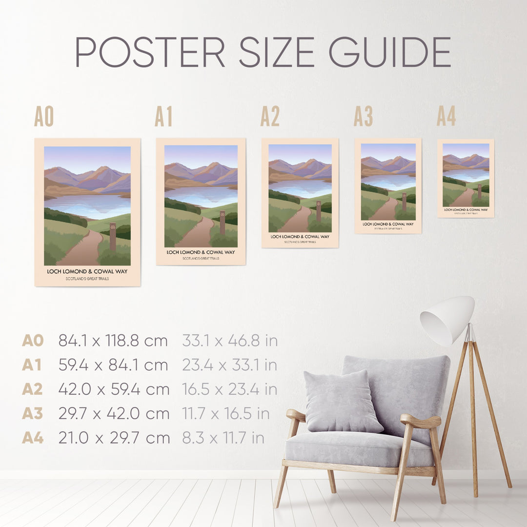 Loch Lomond and Cowal Way Scotland's Great Trails Poster
