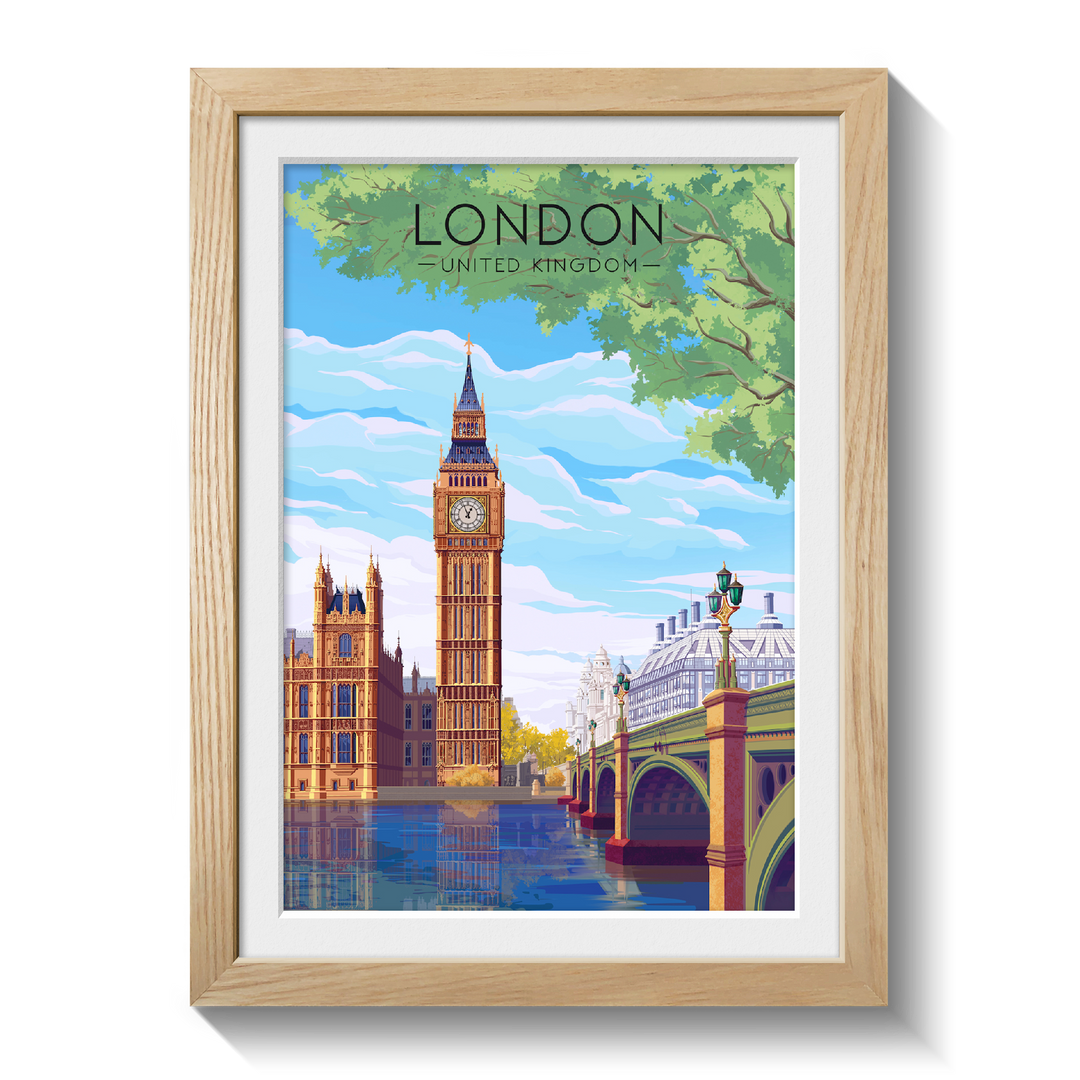London Travel Poster Big Ben