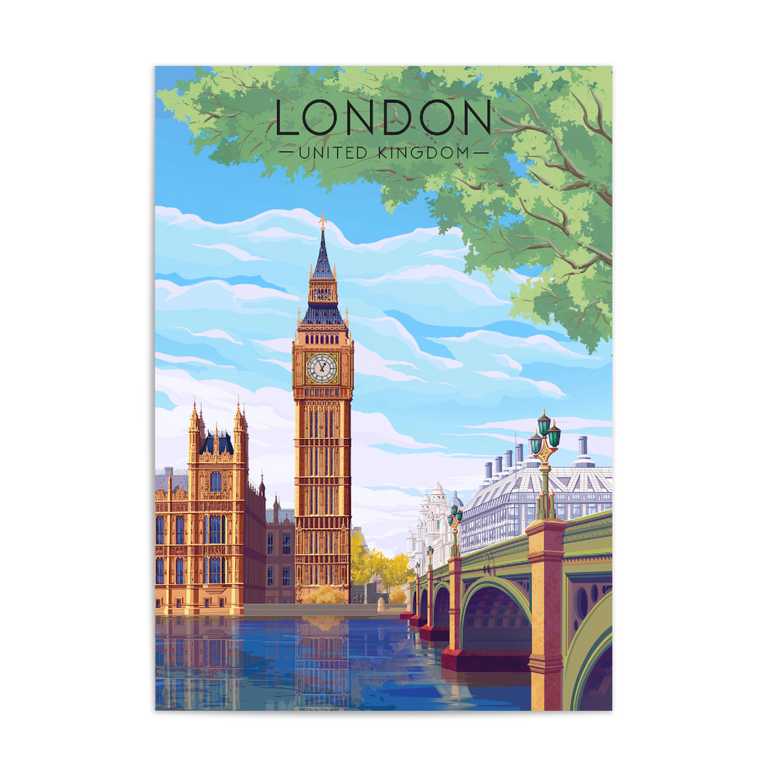 London Travel Poster Big Ben