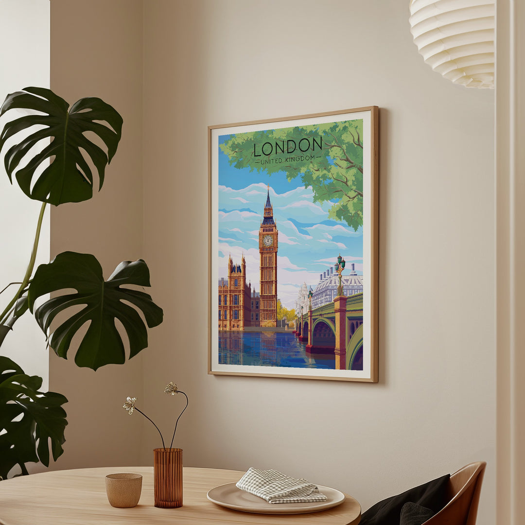 London Travel Poster Big Ben