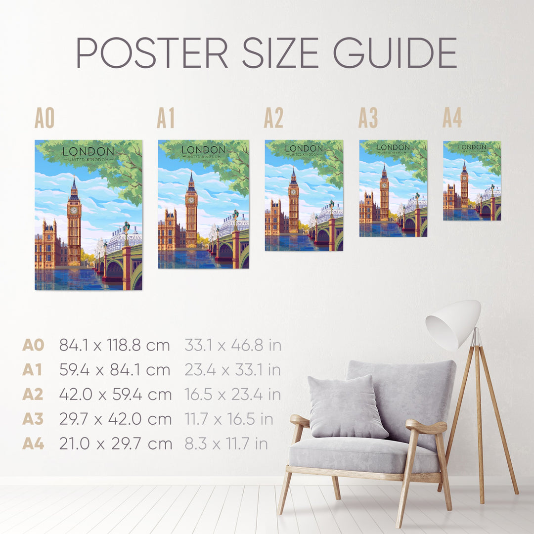 London Travel Poster Big Ben