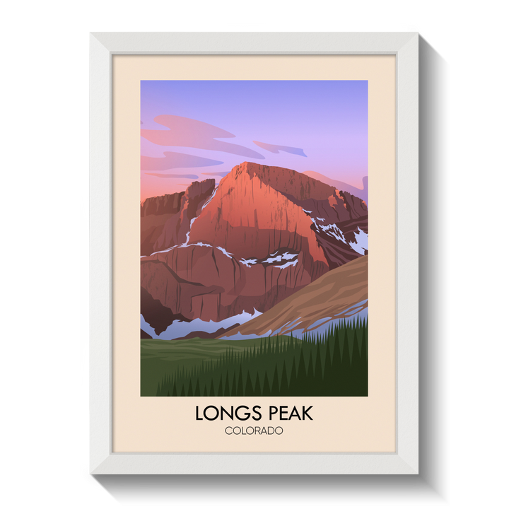 Longs Peak Colorado USA Travel Poster