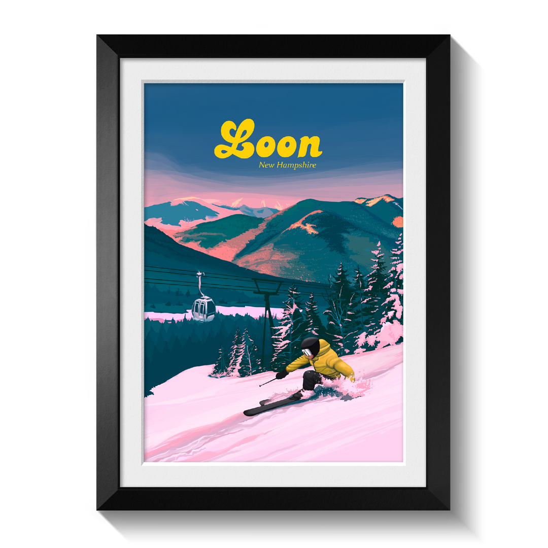 Loon Mountain Ski Resort Travel Poster
