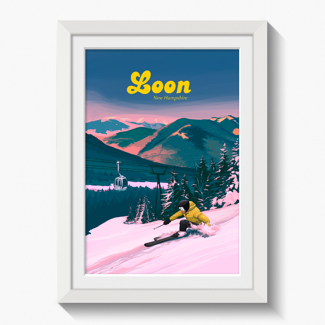 Loon Mountain Ski Resort Travel Poster