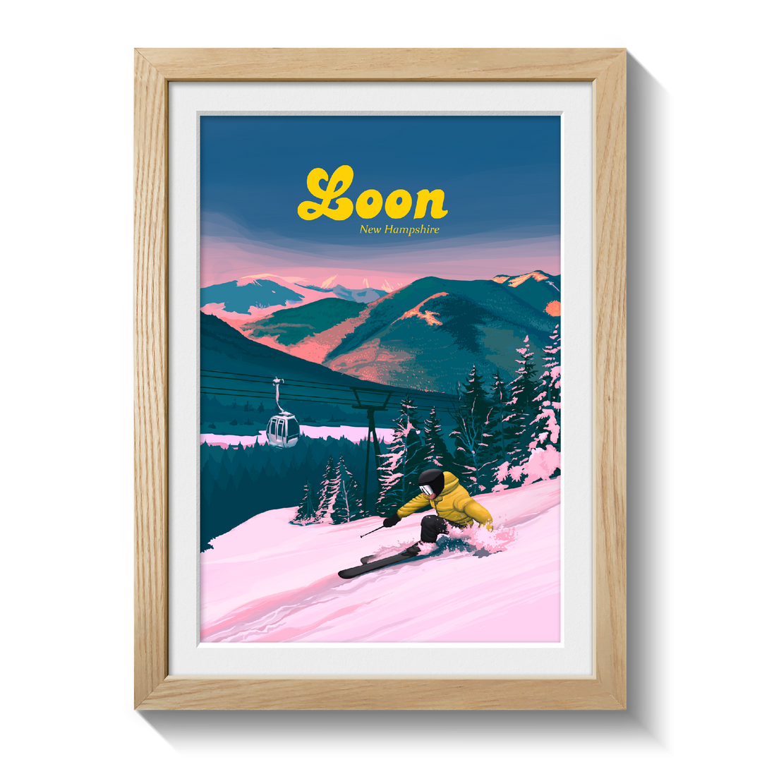 Loon Mountain Ski Resort Travel Poster