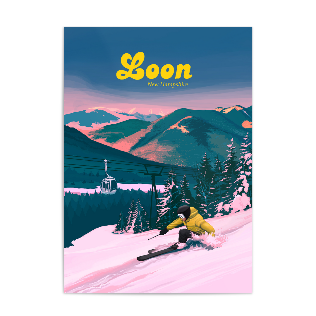Loon Mountain Ski Resort Travel Poster