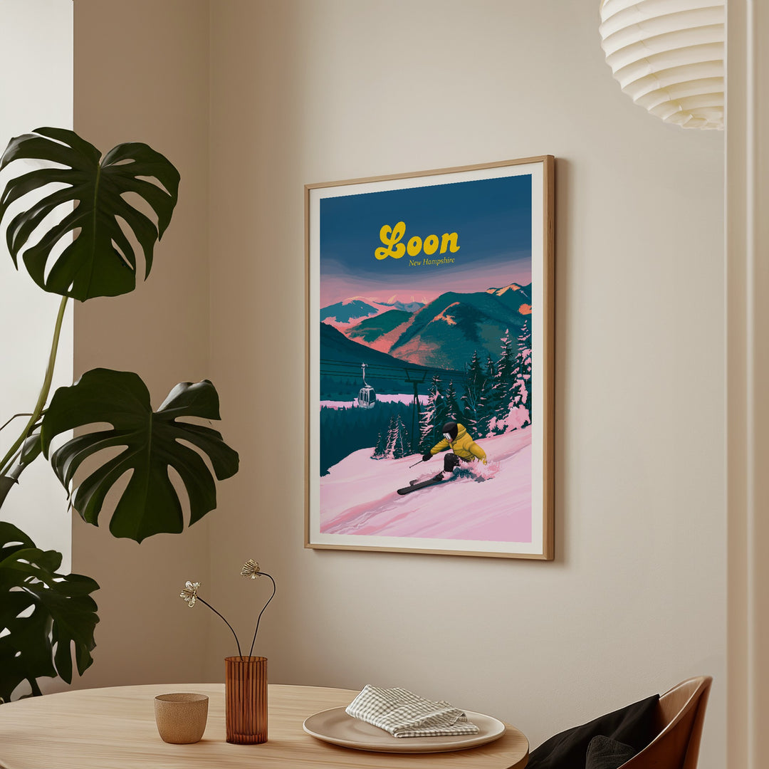 Loon Mountain Ski Resort Travel Poster