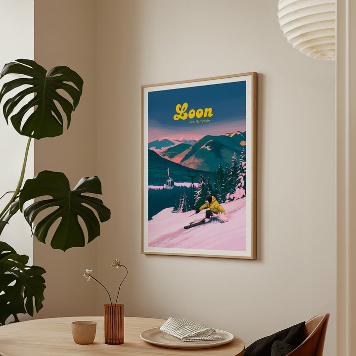 Loon Mountain Ski Resort Travel Poster
