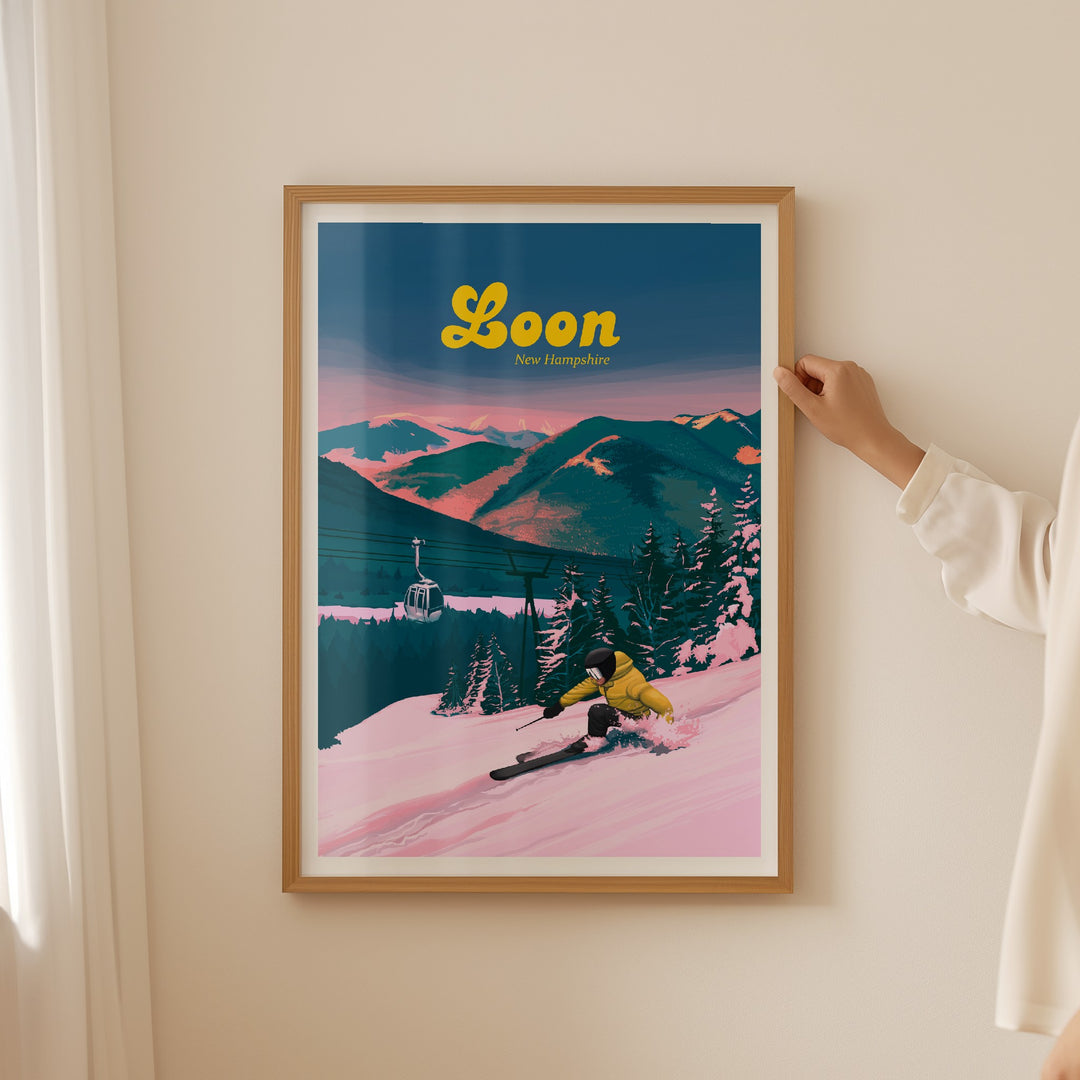 Loon Mountain Ski Resort Travel Poster
