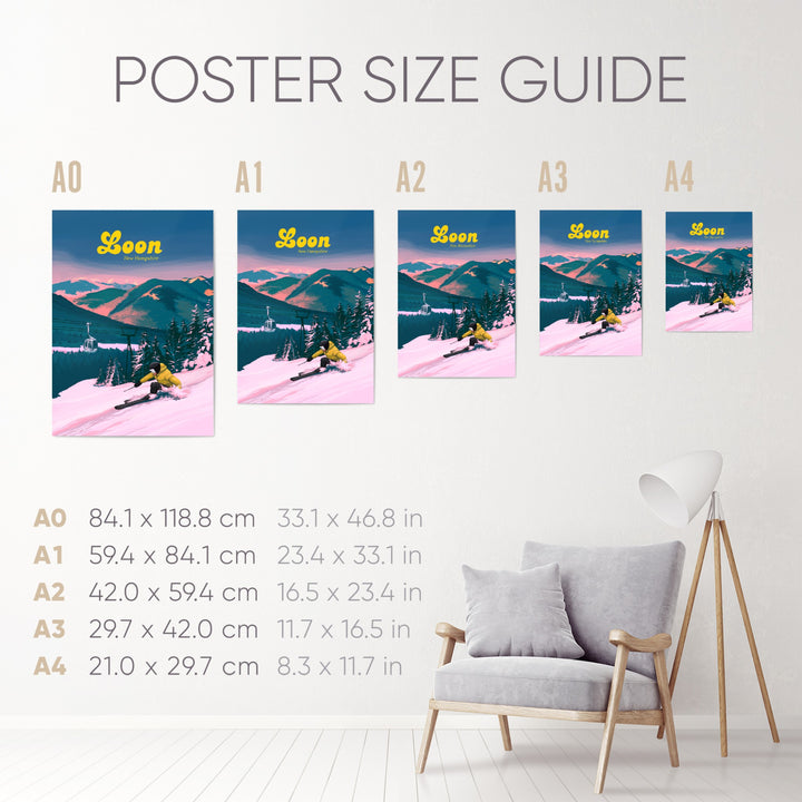 Loon Mountain Ski Resort Travel Poster