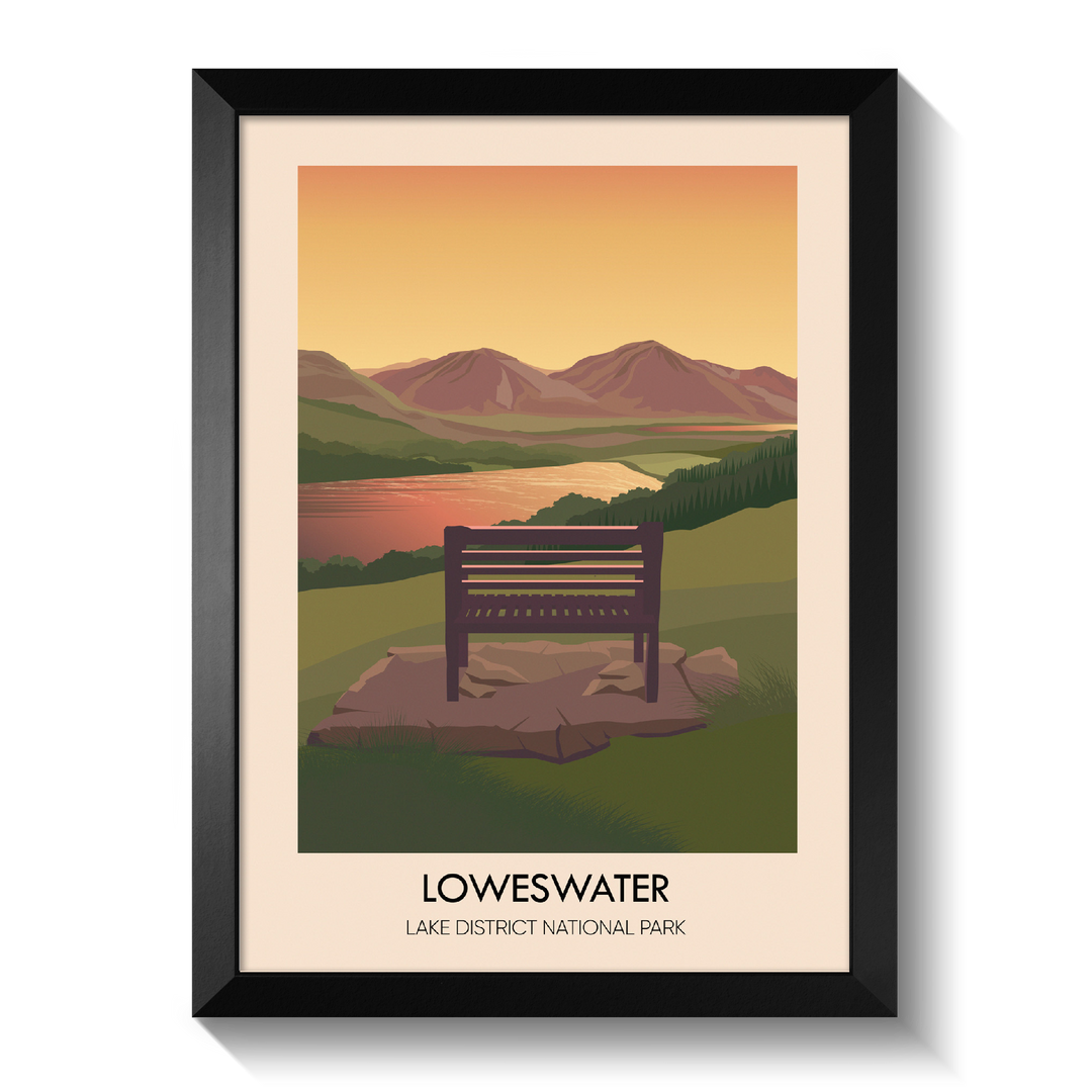 Loweswater Lake District Travel Poster